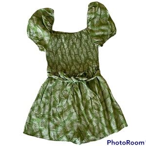 Daisy May Green Shorts Romper. Medium